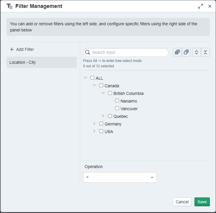 Standard Mode & TreeSelect Mode